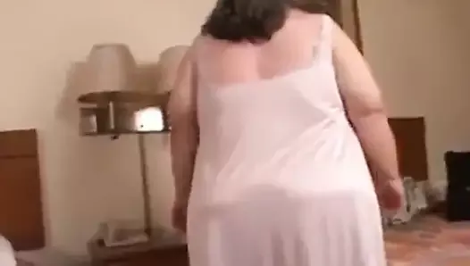 Granny’s massive butt gets relentlessly pounded, obscene and hard.