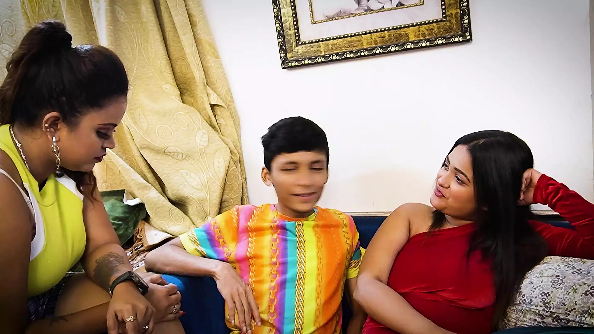 Desi boy lost control in eager threesome.